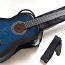 Гитара синяя, сумка, тюнер, дополнительные струны, новые (фото #1)