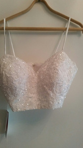 UUS Pulmakleit (crop top + seelik) s.42 / pulmakleit lk.42 (2 foto / 4)