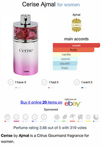 AJMAL Cerise Eau de Parfume ca 70 ml (2 foto / 4)
