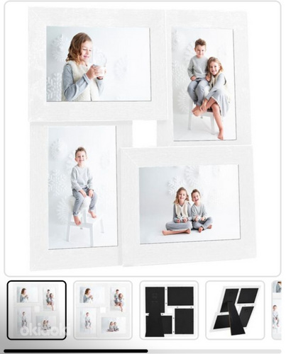 Fotoraam Collage 4x (10x15 cm) Valge MDF