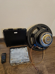 12" сабвуфер Pioneer + Усилитель + Магнитола (2 фото из 6)