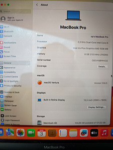 MacBook pro 13"3 (2 foto / 2)