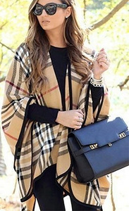 Burberry stiilis lai soe kašmiriga ruuduline sall-palantiin (7 foto / 9)