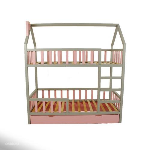 Двухэтажная детская кроватка - домик (фото #1)
