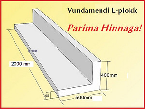 EPS L-plokk vundamentile 400x500x2000mm EPS200 (1 foto / 1)