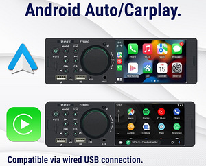 1DIN Autoraadio Android Auto / Carplay 4" ekraan (1 foto / 5)