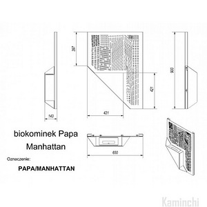 Biokamin - PAPA MANHATTAN seinale kinnitatav (2 foto / 2)