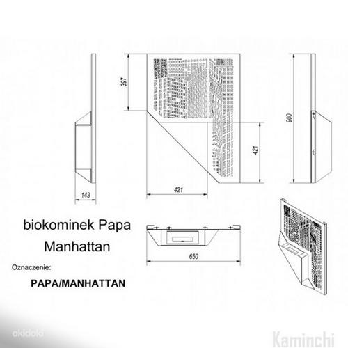 Biokamin - PAPA MANHATTAN seinale kinnitatav (foto #2)