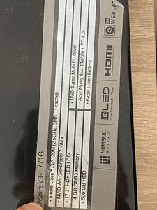 Sülearvuti Acer aspire v3 (2 foto / 2)