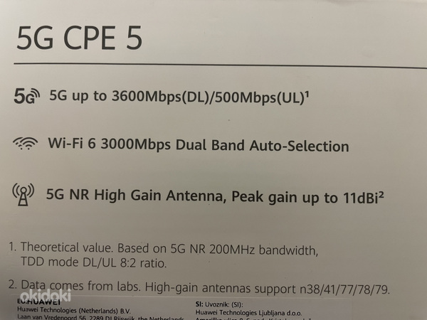 HUAWEI 5G CPE 5 Router - WiFi 6 / AX3000, Nano Sim-Slot (foto #3)