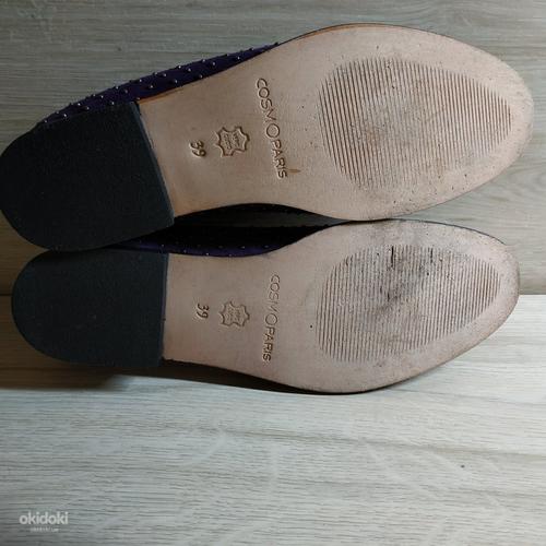 Кожаные стильные фирменные туфли от Cosmoparis 39 р кожа (фото #7)
