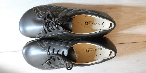 Кожаные фирменные туфли на широкую ножку от Helvesko - 39 р (фото #2)