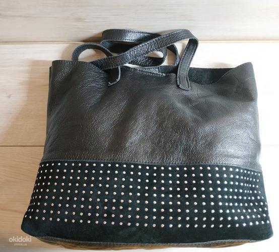 Кожаная фирменная женская сумка шопер от Roberto Santi (фото #1)