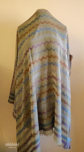 Стильный фирменный большой платок от Mooilo натуральная шерс (фото #2)