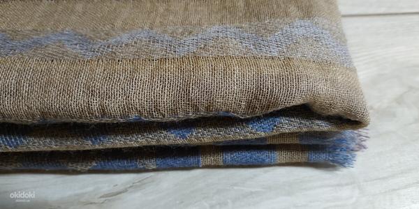 Стильный фирменный большой платок от Mooilo натуральная шерс (фото #6)