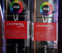 Muutmälu (RAM) HyperX Fury RGB DDR4, 8gb, 2x 16gb