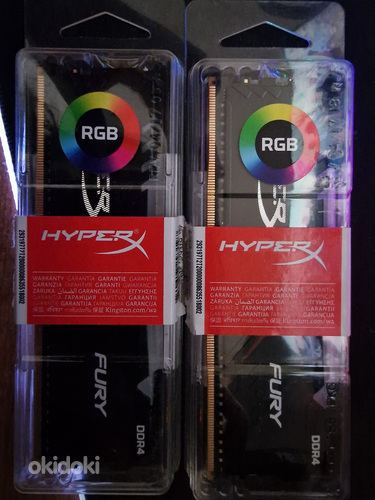 Muutmälu (RAM) HyperX Fury RGB DDR4, 8gb, 2x 16gb (foto #1)