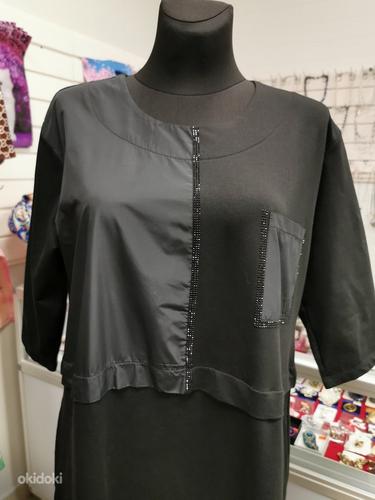 Большой размер Модное чёрное платье (фото #4)