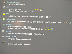Ryzen 3 1200/MSI B350/8GB RAM/500GB m.2 SSD/GTX 1660 6GB OC (3 foto / 10)
