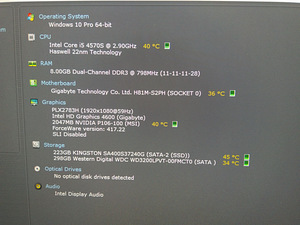 I5-4570S/H81M/8GB RAM/SSD 240GB/HDD 320GB/P106-100 6GB (2 foto / 10)