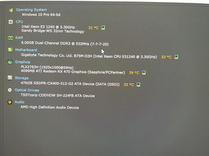 Intel E3-1240/B75M/8GB RAM/SSD 512GB/Radeon RX 470 4GB (2 foto / 10)