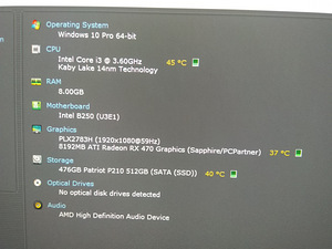 I3-9100f/H310/8GB RAM/SSD 512GB/Radeon RX 470 8GB (3 foto / 10)