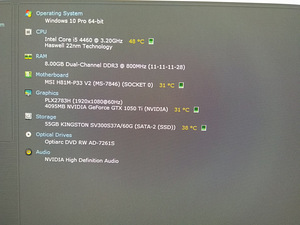 I5-4460/H81M/8GB RAM/SSD 60GB/GeForce GTX 1050Ti 4GB (2 foto / 10)