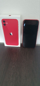 Telefon Iphone 11/64 gb + Karp Värv Punane + Aku 87% (5 foto / 5)