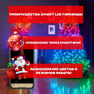 Jõulud Smart LED vanik, 15 meetrit (2 foto / 3)