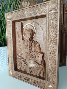 Apostel Andreas ikoon, tume pähkel, paksus 4cm (1 foto / 8)