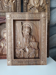 Apostel Andreas ikoon, tume pähkel, paksus 4cm (2 foto / 8)