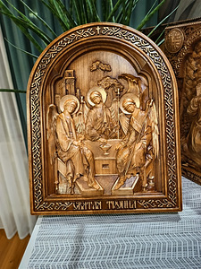 Ikon Püha Kolmainsus, materjal kirss paksus 4cm (7 foto / 8)