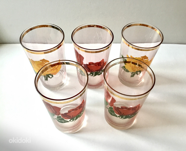Vintage klaaside komplekt, 5 klaasi koos (foto #1)
