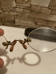 Antiiksed pince-nez näpitsprillid pensnee (3 foto / 5)
