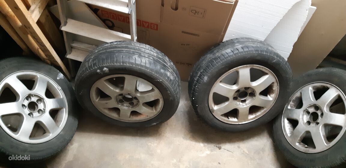 Продаю диски AUDI R15 с летней резиной. 4 колеса за 60евро (фото #2)
