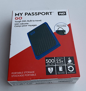 WD My Passport Go 500GB SSD, USB 3.0 Blue (1 foto / 2)