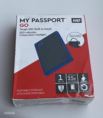 WD My Passport Go 500GB/1TB SSD, USB 3.0 Blue/Yellow (фото #5)