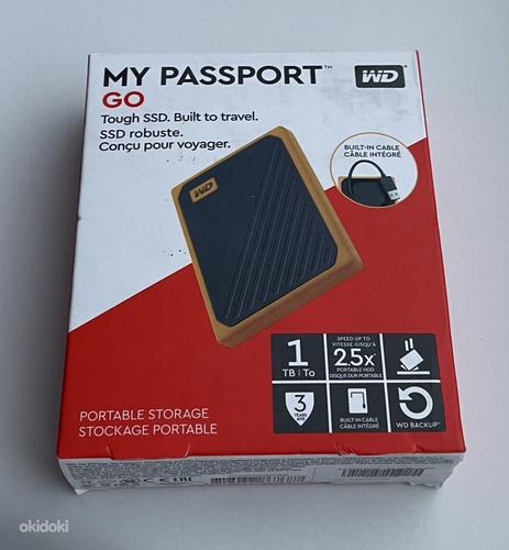 WD My Passport Go 500GB/1TB SSD, USB 3.0 Blue/Yellow (фото #7)