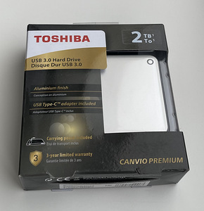 Toshiba Canvio Premium 2TB/3TB/4TB, USB 3.0 Silver/Black