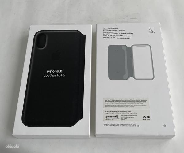 Apple iPhone X Leather Folio , Taupe/Black/Berry (foto #2)