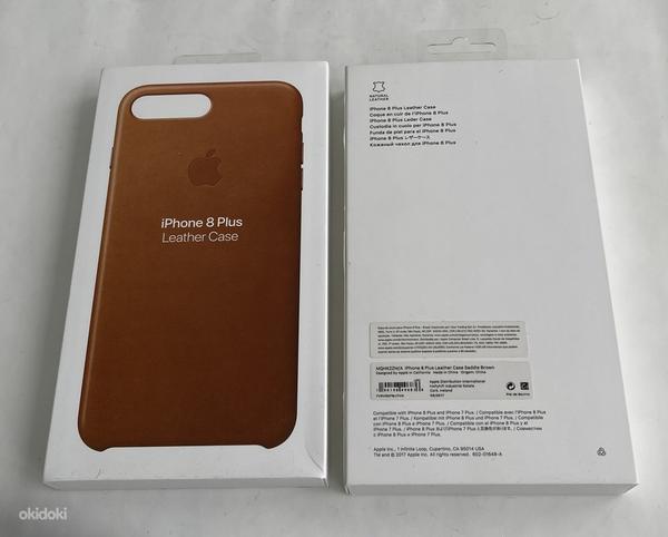 iPhone 8 Plus Leather Case Brown/Blue/Red/Black (foto #2)