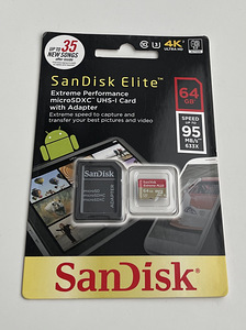 Sandisk Elite microSDXC 16/32/64GB 95MB/s+ SD adapter (5 foto / 6)