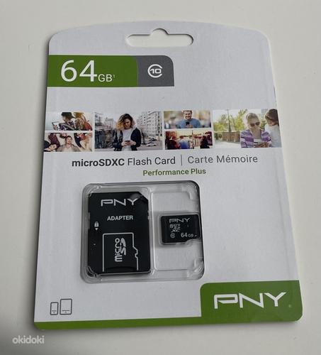 PNY 32/64GB microSDHC Card Performance Plus (фото #3)
