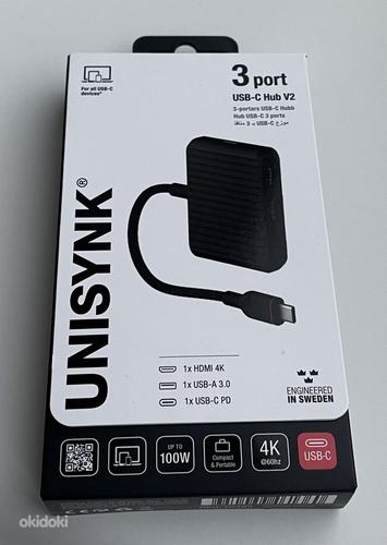 Unisynk 3 Port USB-C Hub V2 Black (foto #1)