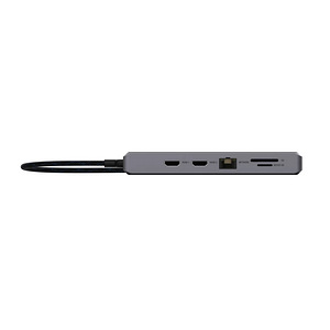 Unisynk 12 Port Dual Display USB-C Hub 8K Pro , Grey (3 foto / 8)