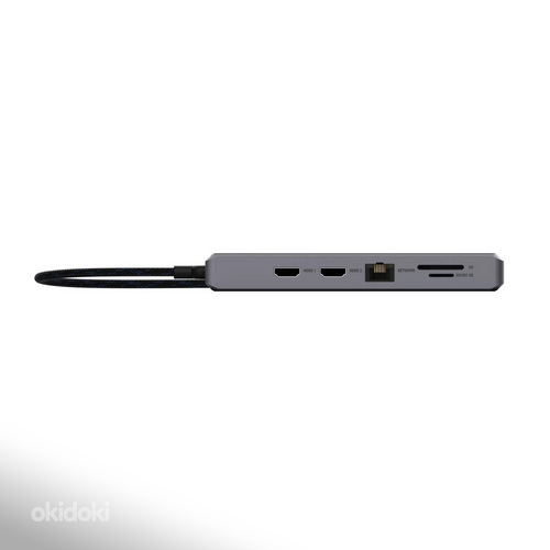 Unisynk 12 Port Dual Display USB-C Hub 8K Pro , Grey (фото #3)