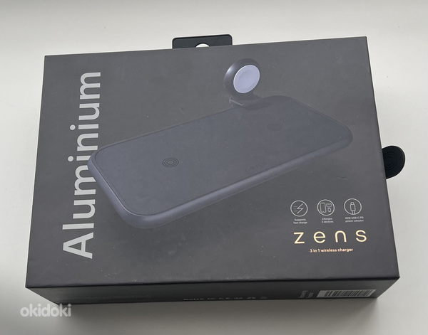 ZENS Aluminium 3 in 1 Wireless Charger , Black (фото #1)