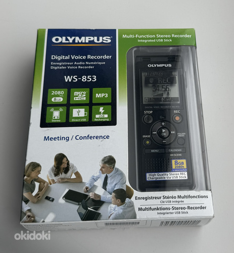 Olympus WS-853 Digital Voice Recorder Black