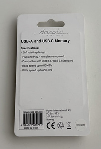Dacota Platinum USB-A and USB-C Memory 128gb (2 фото из 2)