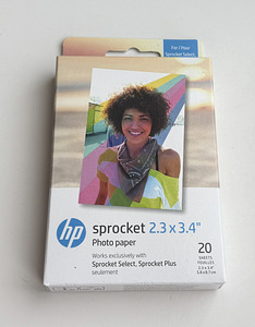 HP Sprocket 2.3 × 3.4" Photo Paper 20 Sheets (1 foto / 2)